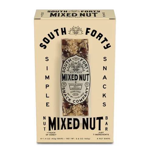 Miniatura 9 de South 40 Snacks - Barras de nueces crujientes, mezcla de 6 paquetes variados, toque de miel, proteína natural (barra de 1.41 onzas, paquete de 12)