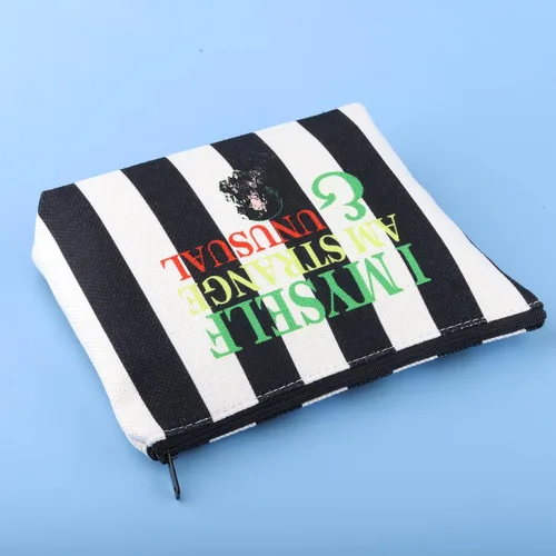 Miniatura 5 de FOTAP Bolsa de maquillaje de película de terror, bolsa de Halloween, regalo gótico, Blanco, Yo mismo