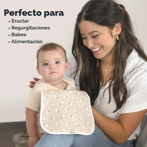 Miniatura 5 de Paños orgánicos para eructos para bebés niños y niñas, paquete de 5 paños de algodón súper absorbentes para bebés, trapos suaves y afelpados