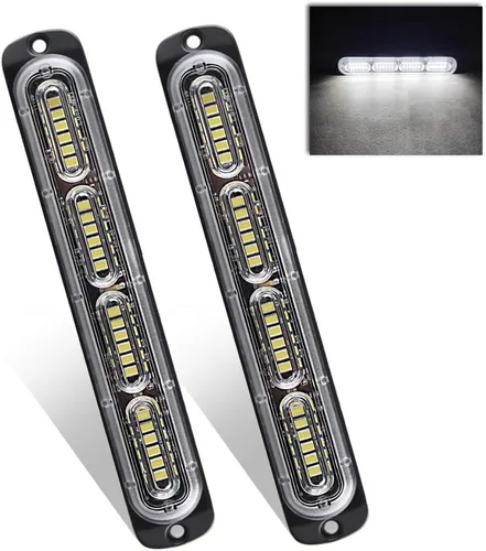 Miniatura 14 de Luces estroboscópicas de advertencia de emergencia, 2 unidades universales de 24 LED 72 W, montaje en superficie intermitente, color azul