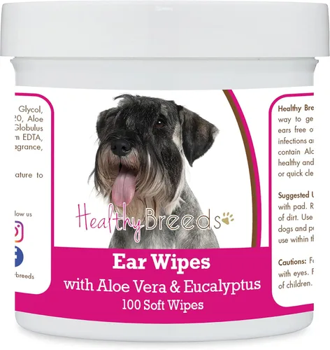 Miniatura 92 de Healthy Breeds Pastor alemán, silla de montar, toallitas de limpieza de oídos con aloe y eucalipto para perros, 100