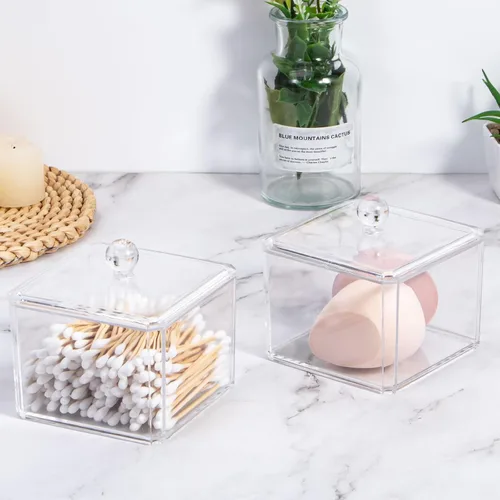Miniatura 4 de Organizador de cajones de plástico, almacenamiento y organizador de escritorio de tocador de acrílico transparente, contenedor de almacenamiento