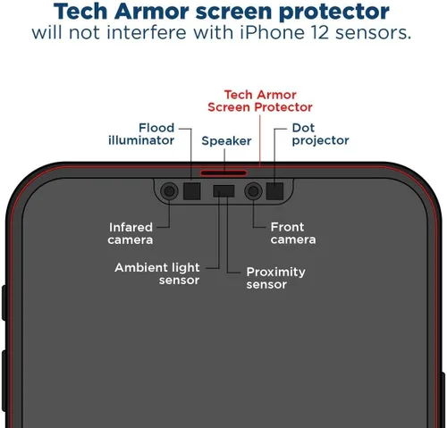 Miniatura 5 de Tech Armor Protector de pantalla para iPhone de 6.1 pulgadas, película transparente HD, máxima protección de pantalla, claridad cristalina, fácil