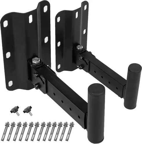 Desyeryamimi Soporte de montaje para altavoz PA de hasta 110 libras, soportes de montaje en pared ajustables para altavoces, soportes de altavoz de