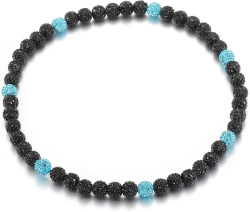 Miniatura 36 de SKQIR Collar de Cuentas de Béisbol para Hombres Bling Accesorios de Goteo de Béisbol con Diamantes de Imitación Brillantes para Hombres Colección