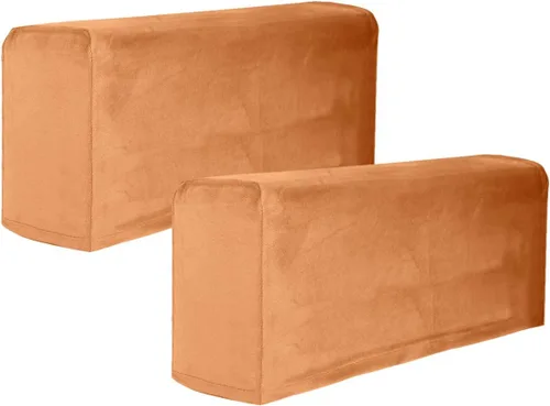 Miniatura 15 de BESPORTBLE 2 fundas de tela elástica para reposabrazos de sofá, fundas para reposabrazos de sillón, antimanchas, lavable, protector de muebles Beige