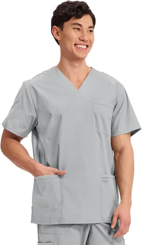 Miniatura 26 de Cherokee WW Professionals WW695 - Camisa de uniforme sanitario para hombre, con cuello en V