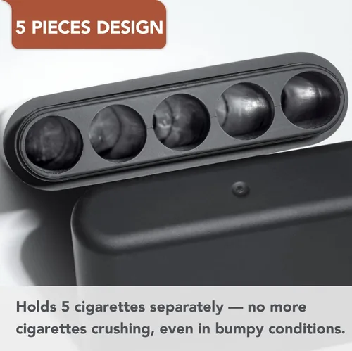 Miniatura 4 de Estuche para cigarrillos a prueba de olores, Estuche de 5 agujeros con un solo soporte, Estuche de almacenamiento para conos enrollados