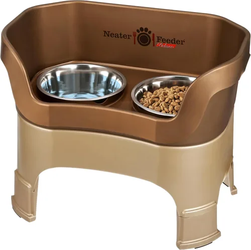 Miniatura 39 de Neater Feeder Deluxe - Tazones elevados para perros grandes a prueba de desorden – Fabricado en Estados Unidos – Soporte elevado para comida