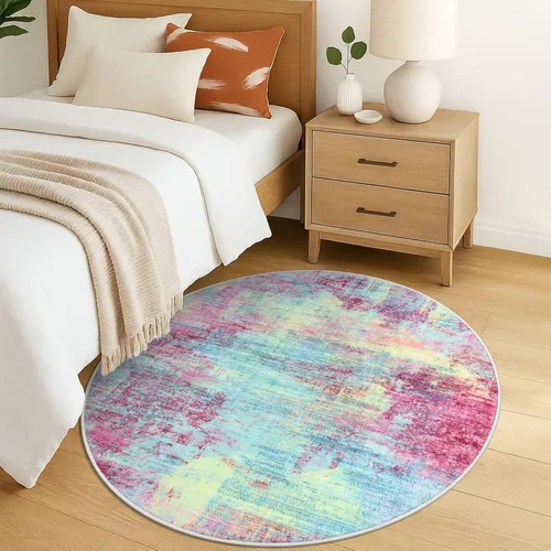 Miniatura 1092 de IOHOUZE Alfombra abstracta lavable de 3 x 12 pies para pasillos, antideslizante para cocina, camino de entrada de lana sintética para interiores