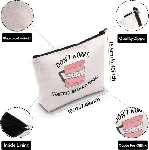 Miniatura 3 de ZJXHPO Kit de supervivencia para dentistas - Bolsa de maquillaje y artículos de tocador para higienista dental para mujer, Typodont, No