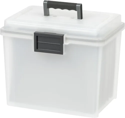 Miniatura 15 de IRIS - Caja de archivos hermética portátil tamaño carta, paquete de 4, transparente
