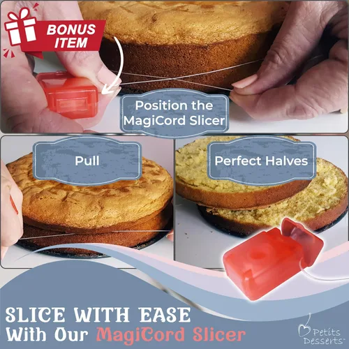 Miniatura 6 de Juego de moldes de 9 pulgadas, 4 sartenes antiadherentes a prueba de fugas para tartas de queso de 4/7/9/11 pulgadas con cortador de pasteles