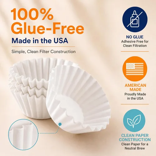 Miniatura 4 de Filtros de café para cesta de 4 tazas (100, blanco)