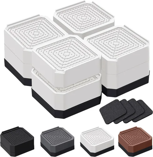 Miniatura 11 de ANNKUT Elevadores de cama y elevadores de muebles, bloques de elevación ajustables resistentes para sofás, escritorios y sillas, elevan 1.5