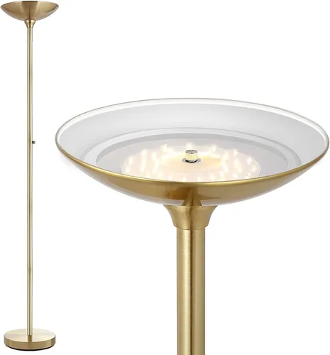 Miniatura 9 de BoostArea Torchiere - Lámpara de pie LED súper brillante de 30 W, lámpara de poste regulable de 3000 K con interruptor giratorio, lámpara de pie