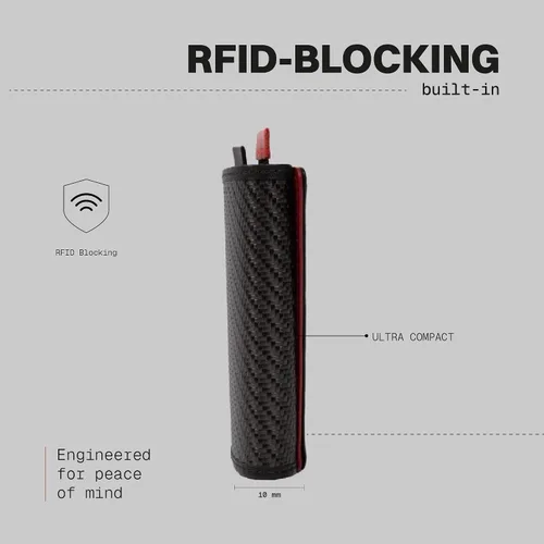Miniatura 31 de The Frenchie Co. - Cartera - Cartera delgada de piel plegable - Protección de bloqueo RFID con múltiples ranuras para tarjetas y ventana