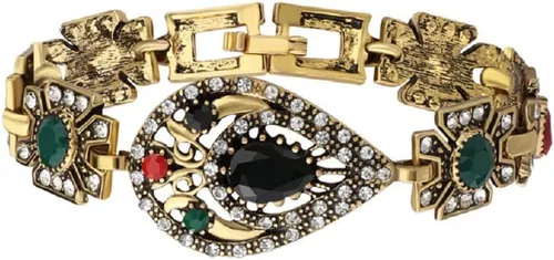 Pulsera de joyería turca vintage multicolor piedra gota de agua pulsera para mujer regalo