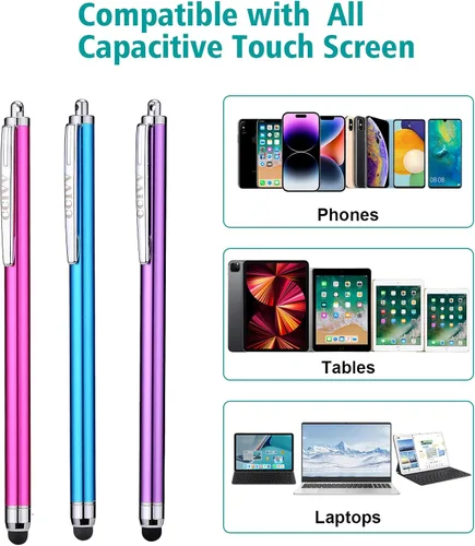 Miniatura 5 de Lápices ópticos para pantallas táctiles iPad iPhone Kindle Fire (rosa/púrpura/azul aguamarina)