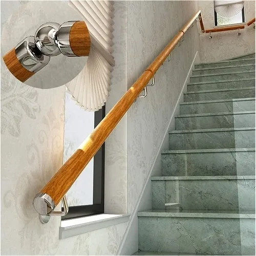 Miniatura 4 de Barras de agarre de madera, kit completo de 1 a 20 pies, barandillas antideslizantes para escaleras, barra de soporte para pasillo, villa