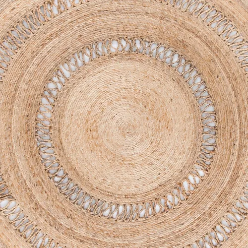 Miniatura 7 de SAFAVIEH Colección redonda de fibra natural NFB254A de 3 pies, redonda, natural, hecha a mano, estilo bohemio, con encanto de yute