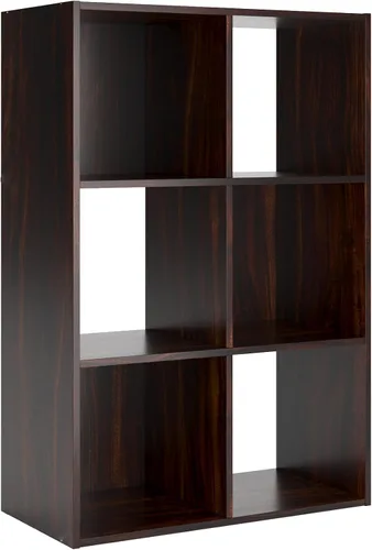 Miniatura 10 de Diseño exclusivo de Ashley Paxberry. Organizador de almacenamiento o librero moderno de 6 cubos, color blanqueado