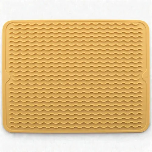 Miniatura 13 de Tapete de secado de silicona de 16 x 12 pulgadas, tapete antideslizante gris para encimera de cocina, almohadilla de platos resistente al calor