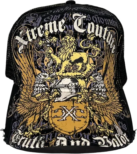 Miniatura 3 de Xtreme Couture by Affliction - Gorra de camionero para hombre, color negro