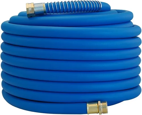 Miniatura 30 de Wiseflow Leader Hose Manguera de agua resistente de 3 x 5/8 pulgadas con accesorios de latón macho a hembra, extensor de manguera corta para carrete
