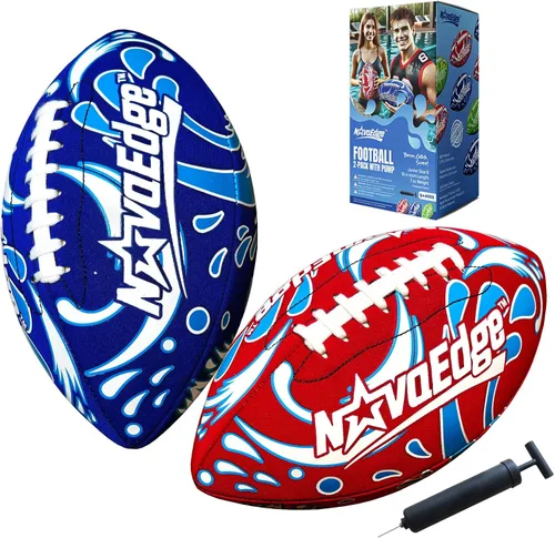 Miniatura 7 de Hydro Water Football - 10.4-Inch Neoprene Pool Football for All Ages for Water Play in Pool, Lake & Beach Secure-Grip with Real Laces Includes