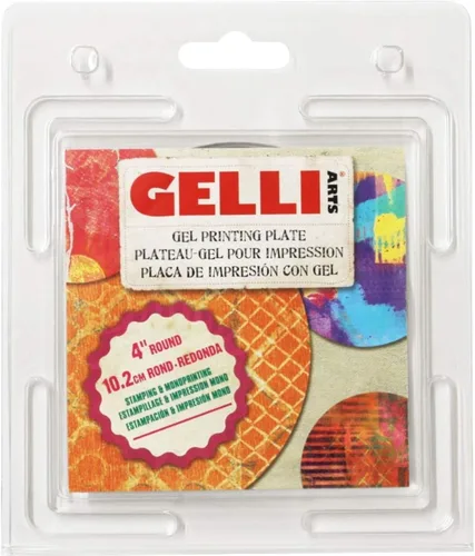 Gelli Arts Placa de impresión de gel redonda de 4"