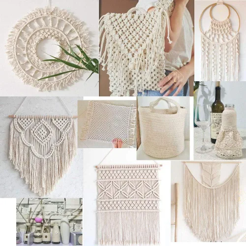 Miniatura 7 de Cuerda de algodón de 0.039 pulgadas para macramé de 820 pies para cocina, cuerda para asar, atar carne, pavo, envoltura de regalos, manualidades