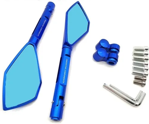 Accesorios Espejos de motocicleta CNC aluminio para manillar de moto espejos retrovisores azul para BMW S1000RR S1000XR S1000r Gs 1200 F 650 700 Gs