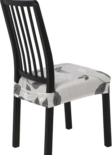 Miniatura 12 de SearchI Juego de 6 Fundas de Asiento para Sillas de Comedor Elásticas, Fundas de Asiento Suave Extraíbles y Lavables para Sillas de Comedor, Flor