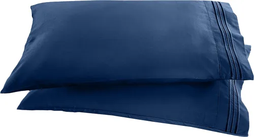 Miniatura 15 de Elegant Comfort ® Diseño de Cadena de 1500 Hilos, Calidad Egipcia de Lujo, Sedoso, Suave, Resistente a Arrugas y Decoloración, 2 Fundas de Almohada