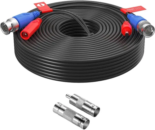 Miniatura 11 de ZOSI Paquete de 1 cable de alimentación de video todo en uno de 33 pies (32.8 ft), cables de cámara de vigilancia de extensión BNC para sistemas DVR
