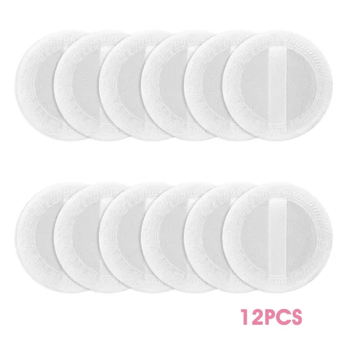 Miniatura 5 de WLLHYF 12 unidades de polvo de maquillaje de algodón rosa, soplos de polvo redondos para maquillaje facial en polvo de terciopelo para polvo suelto