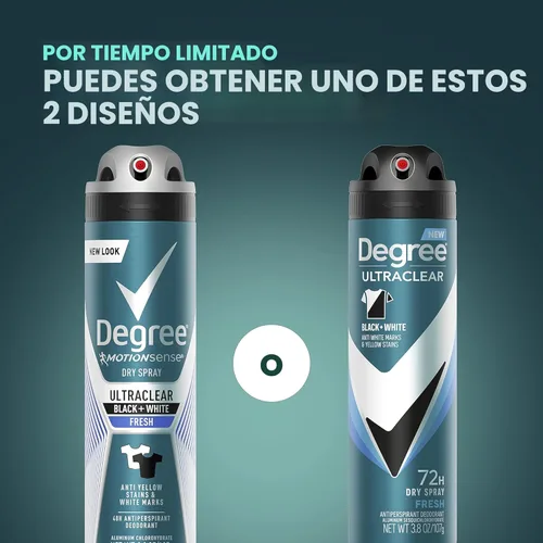 Miniatura 3 de Degree Men Antitranspirant Spray Black + White 3 unidades protege de las manchas de desodorante Desodorante en aerosol seco al instante 3.8 onzas