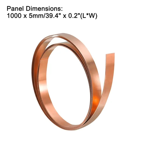 Miniatura 2 de uxcell Rollo de hoja de cobre, placa 3,280.8 ft m x 16.4 ft m x 1.6 ft m de la hoja del metal