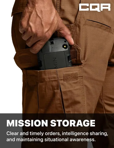 Miniatura 6 de CQR Pantalones tácticos para hombre, resistentes al agua, pantalones cargo Ripstop, ligeros EDC trabajo, senderismo, ropa para exteriores