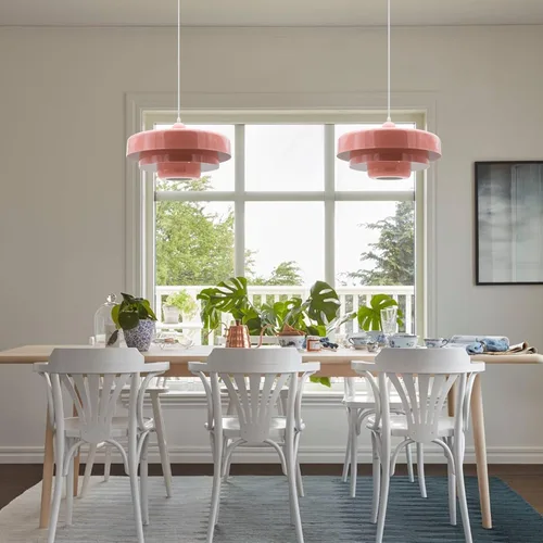 Miniatura 4 de Lámpara Colgante Rosa con Enchufe, Luz Colgante Moderna de Mediados de Siglo, Accesorios de Lámpara Colgante, Luz Colgante de Estilo Nórdico