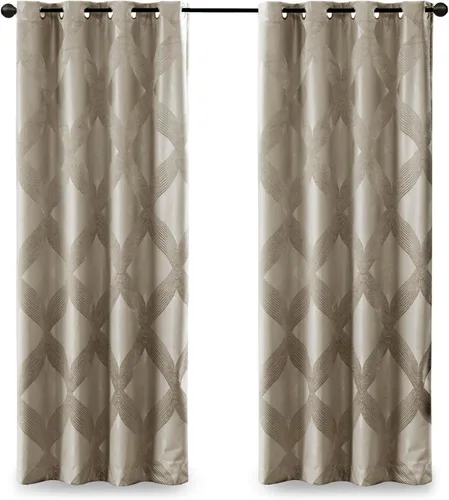 Miniatura 9 de Sun Smart Bentley - Cortinas opacas para ventana, jacquard de punto Ogee, decoración de sala de estar, aislamiento térmico, bloqueo de luz
