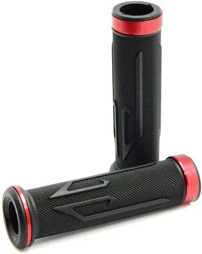 Miniatura 2 de Puños de manillar de extremo abierto de extremo abierto rojo compatible con Ducati Diavel 2017