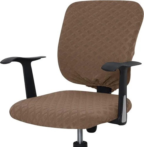 Miniatura 10 de Funda para silla de oficina, fundas universales giratorias para silla de computadora, protector elástico extraíble para silla de computadora