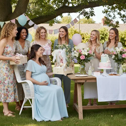 Miniatura 2 de Armario de madera para baby shower con ruedas empujables, cesta de baby shower personalizada, regalo de bienvenida para niños recién nacidos