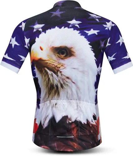 Miniatura 164 de Weimostar Hombre Ciclismo Jersey Manga Corta Bicicleta Ropa Multicolor Diamante