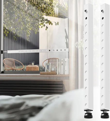 Miniatura 9 de WooFog Barras de seguridad ajustables para ventana, barras de seguridad en el interior verticales, barra de bloqueo de CA para ventana pesada