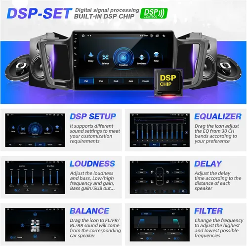 Miniatura 4 de Para RAV4 Actualización Android Radio Pantalla Táctil Compatible con Carplay Android Auto, Coche Estéreo Bluetooth Navegación Media Player GPS WiFi