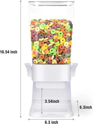 Miniatura 3 de Dispensador de cereales para encimera, contenedores grandes de almacenamiento de cereales, dispensador para despensa, dispensador de alimentos secos