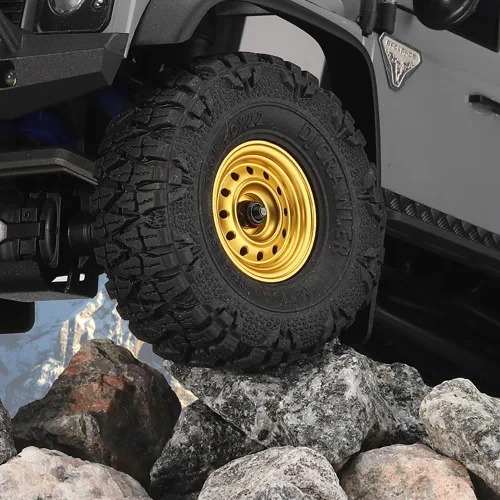 Miniatura 8 de DJCRAWLER Neumáticos Blandos Adhesivos de 1.0 Pulgadas 60 * 22mm para SCX24 TRX-4M 1/18 1/24 Actualizaciones de Ruedas, Neumáticos de Goma MT